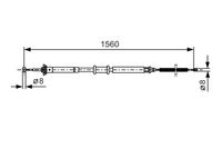 BOSCH 1987477925 - Cable de accionamiento, freno de estacionamiento