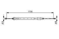 BOSCH 1987482316 - Cable de accionamiento, freno de estacionamiento