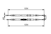 BOSCH 1987477764 - Lado de montaje: posterior<br>Longitud 1/Longitud 2 [mm]: 1577/1403x2<br>