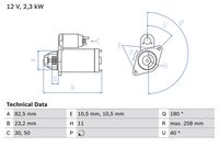 BOSCH 0986018290 - Motor de arranque