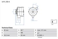 BOSCH 0986034830 - Alternador