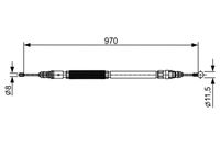 BOSCH 1987482429 - Cable de accionamiento, freno de estacionamiento