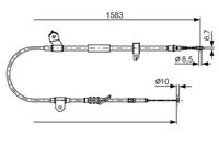 BOSCH 1987482296 - Cable de accionamiento, freno de estacionamiento