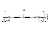 BOSCH 1 987 482 450 - Cable de accionamiento, freno de estacionamiento