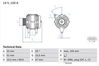 BOSCH 0986083830 - Alternador