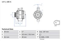 BOSCH 0986048820 - Alternador