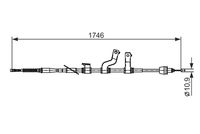 BOSCH 1987482572 - Cable de accionamiento, freno de estacionamiento