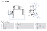 BOSCH 0 986 010 200 - Motor de arranque