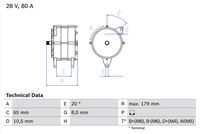 BOSCH 0986042350 - Alternador