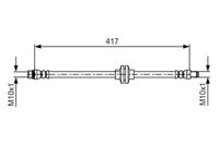 BOSCH 1987481626 - Lado de montaje: Eje trasero<br>Número de piezas necesarias: 2<br>Longitud [mm]: 280<br>Rosca interior 1 [mm]: M10x1<br>Rosca interior 2 [mm]: M10x1<br>