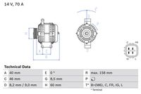 BOSCH 0986082800 - Alternador - Eco