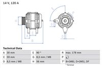 BOSCH 0986040350 - Alternador