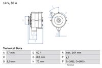 BOSCH 0986034110 - Alternador