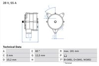 BOSCH 0986037410 - Alternador