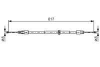 BOSCH 1987482024 - Lado de montaje: posterior<br>Lado de montaje: Atrás izquierda<br>Lado de montaje: Atrás derecha<br>Longitud 1/Longitud 2 [mm]: 817/715<br>