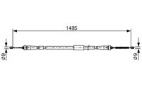 BOSCH 1 987 482 637 - Cable de accionamiento, freno de estacionamiento