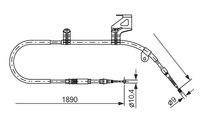 BOSCH 1987477804 - Cable de accionamiento, freno de estacionamiento