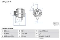 BOSCH 0986082820 - Alternador