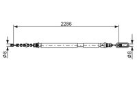 BOSCH 1987477569 - Cable de accionamiento, freno de estacionamiento