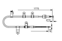 BOSCH 1 987 482 077 - Cable de accionamiento, freno de estacionamiento