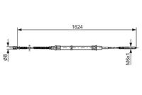 BOSCH 1 987 477 407 - Cable de accionamiento, freno de estacionamiento