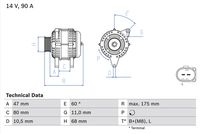 BOSCH 0986041960 - Alternador