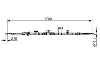 BOSCH 1987482570 - Cable de accionamiento, freno de estacionamiento