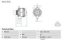 BOSCH 0986082900 - Alternador