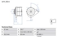 BOSCH 0986035641 - Alternador