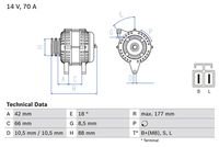 BOSCH 0986045541 - Alternador