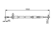 BOSCH 1987477346 - Cable de accionamiento, freno de estacionamiento