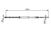 BOSCH 1987477568 - Cable de accionamiento, freno de estacionamiento