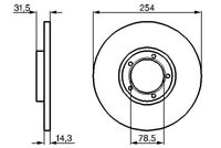 BOSCH 0986478345 - Disco de freno