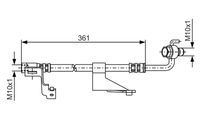 BOSCH 1987476821 - Tubo flexible de frenos