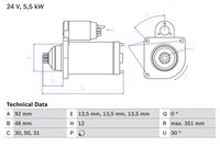 BOSCH 0986023270 - Motor de arranque