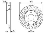 BOSCH 0986479U40 - Disco de freno