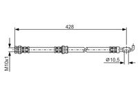 BOSCH 1987476166 - Tubo flexible de frenos