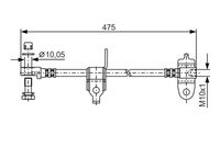 BOSCH 1987481045 - Tubo flexible de frenos