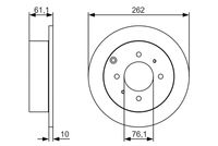 BOSCH 0986479S68 - Código de motor: G4CP<br>año construcción hasta: 03/2001<br>Lado de montaje: Eje delantero<br>Diámetro exterior [mm]: 257<br>Espesor de disco de frenos [mm]: 24<br>Espesor mínimo [mm]: 22,4<br>Altura [mm]: 45,8<br>corona de agujeros - Ø [mm]: 114,3<br>Tipo de disco de frenos: ventilado<br>Diámetro de centrado [mm]: 69<br>Número de orificios: 4<br>Superficie: aceitado<br>cumple norma ECE: ECE-R90<br>Diámetro de taladro hasta [mm]: 12,6<br>Tipo de disco de frenos: ventilación interna<br>