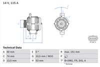 BOSCH 0986049460 - Alternador