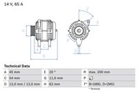 BOSCH 0986040671 - Alternador