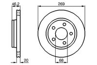 BOSCH 0986478316 - año construcción hasta: 11/1990<br>Lado de montaje: Eje delantero<br>Diámetro exterior [mm]: 276,0<br>Espesor de disco de frenos [mm]: 25,0<br>Espesor mínimo [mm]: 23,0<br>Tipo de disco de frenos: ventilado<br>Procesamiento: aleado/alt. carburado<br>Superficie: revestido<br>Número de orificios: 5<br>corona de agujeros - Ø [mm]: 112,0<br>Altura [mm]: 46,5<br>Diámetro de centrado [mm]: 68,0<br>Diámetro interior [mm]: 135,0<br>Diámetro de orificio [mm]: 15,4<br>Homologación: E1 90R-02C0118/0327<br>