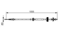 A.B.S. K15052 - Cable de accionamiento, freno de estacionamiento