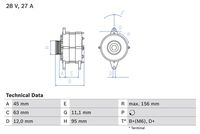 BOSCH 0986031340 - Alternador