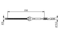 BOSCH 1987482370 - Cable de accionamiento, freno de estacionamiento