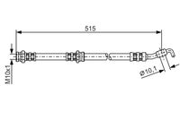 BOSCH 1987476114 - Tubo flexible de frenos