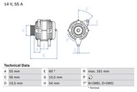 BOSCH 0986041820 - Alternador