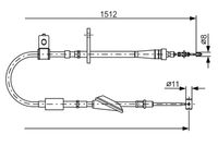 BOSCH 1987482176 - Cable de accionamiento, freno de estacionamiento