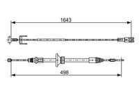 BOSCH 1 987 482 525 - Cable de accionamiento, freno de estacionamiento