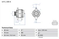 BOSCH 0986084440 - Alternador